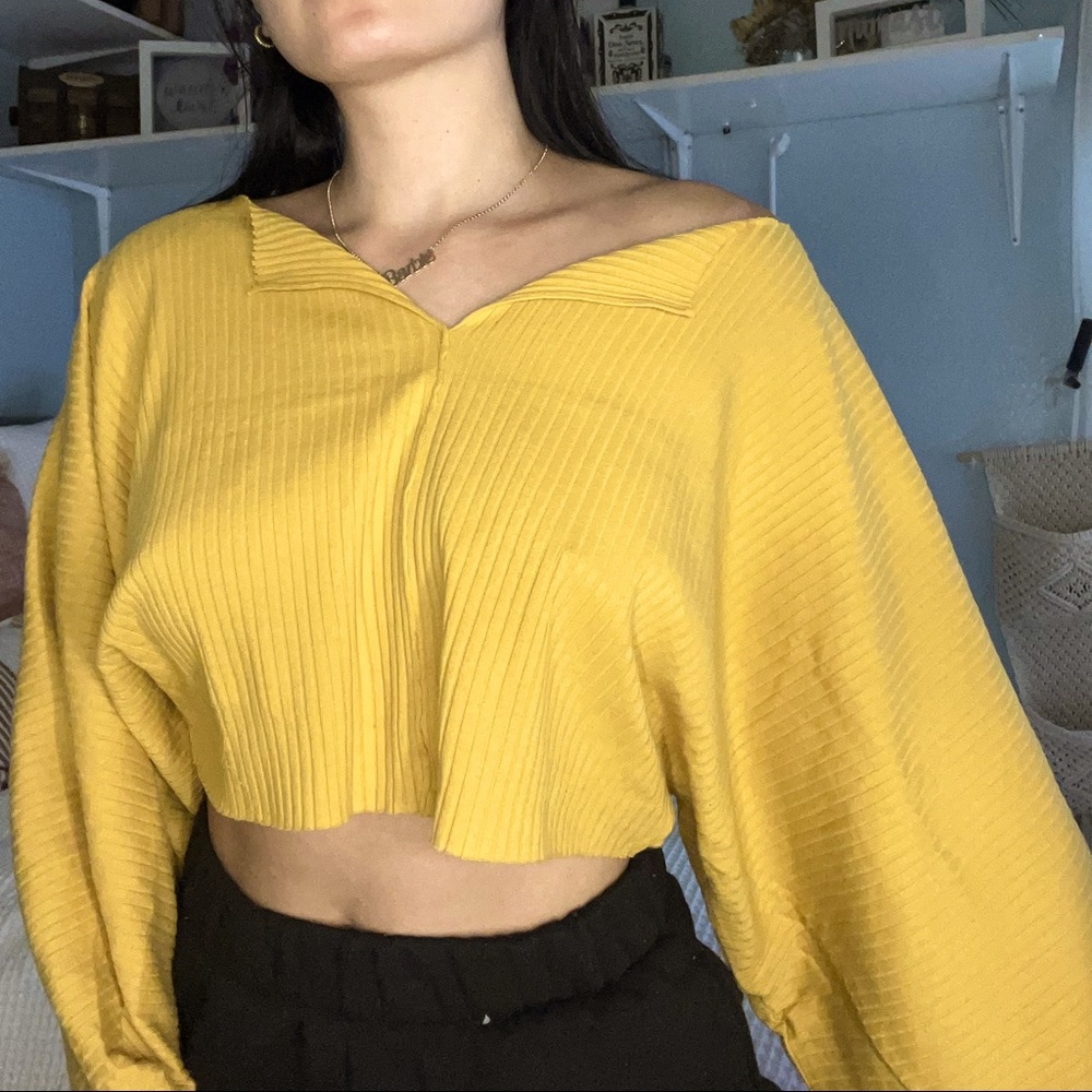 Urban Outfitters Mustard Crop Top